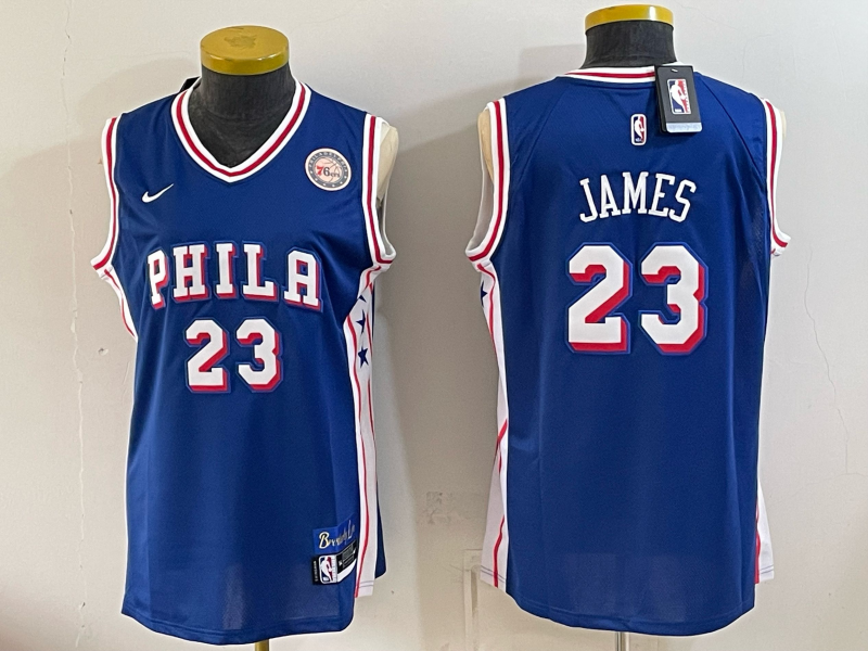 Youth Philadelphia 76ers #23 James blue Nike 2026 NBA Jersey 081102